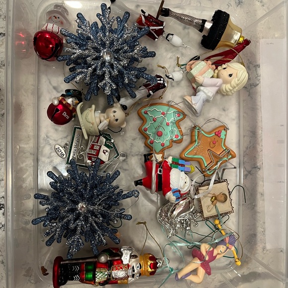 Christmas ornaments and candle - Picture 2 of 3